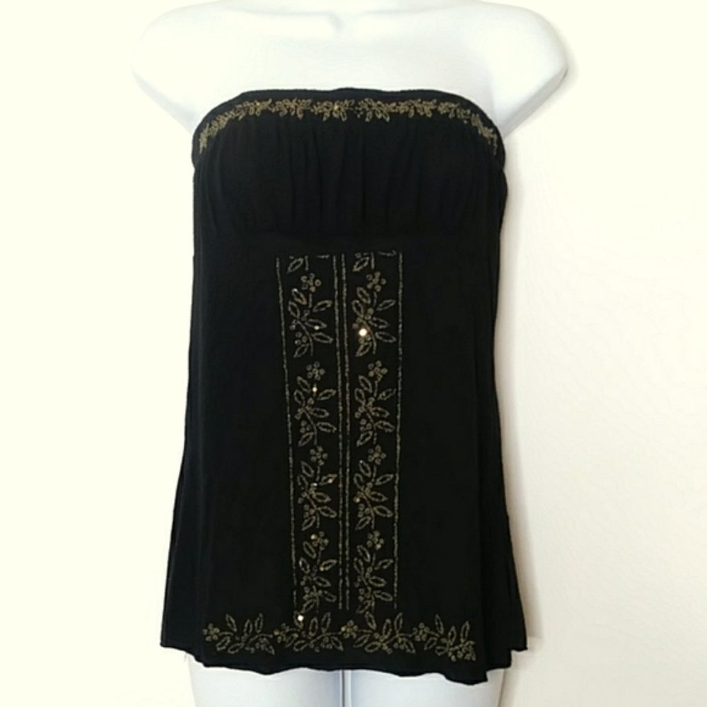 2/$24 Black Beaded Tube Top from Kiwi